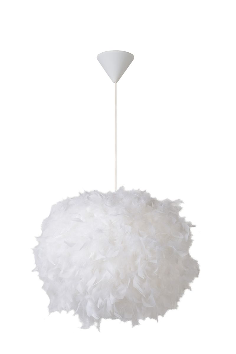 Lucide GOOSY SOFT - Závesné svietidlo - Ø 50 cm - 1xE27 - biele